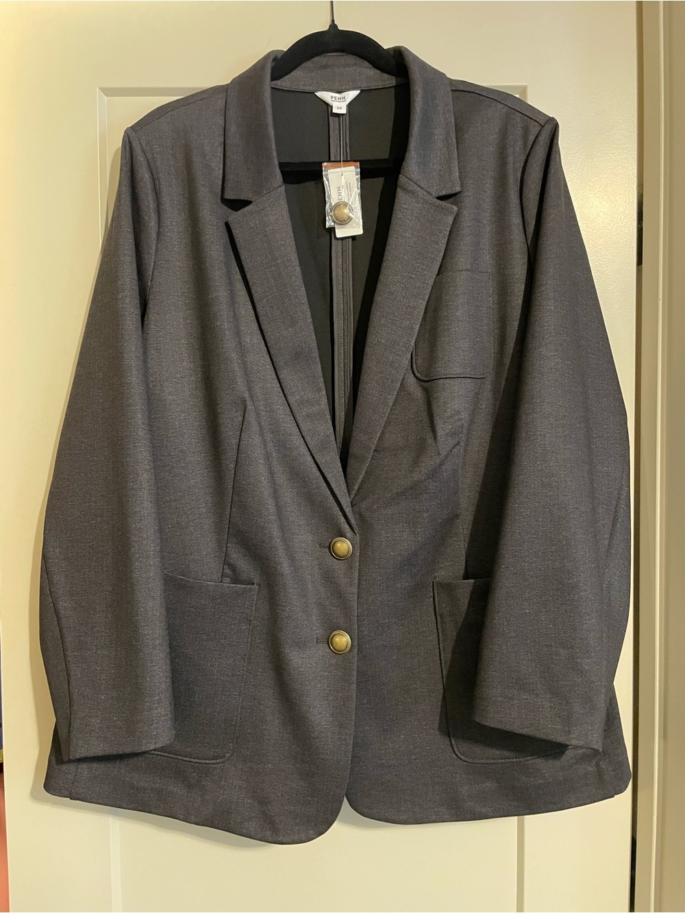 Penningtons Charcoal Blazer with Brass Buttons